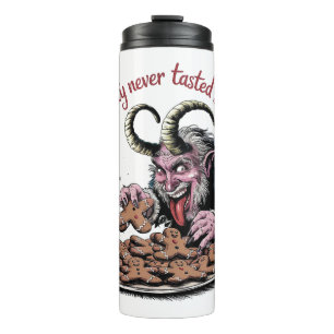 Naughty Krampus Weihnachtsdesign Thermosbecher
