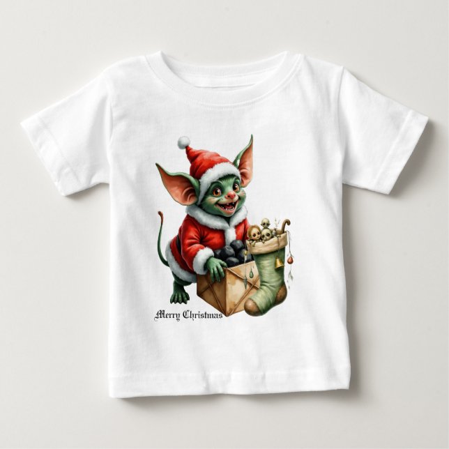Naughty List Delivery: The Goblin Clause Chronicle Baby T-shirt (Vorderseite)