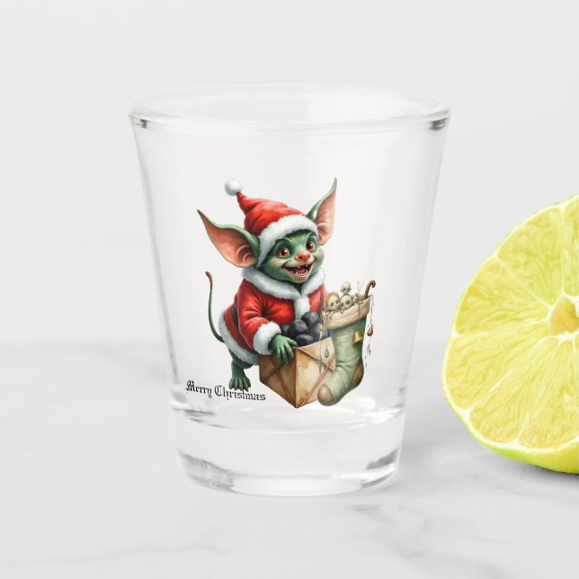 Naughty List Delivery: The Goblin Clause Chronicle Schnapsglas (Vorderseite)