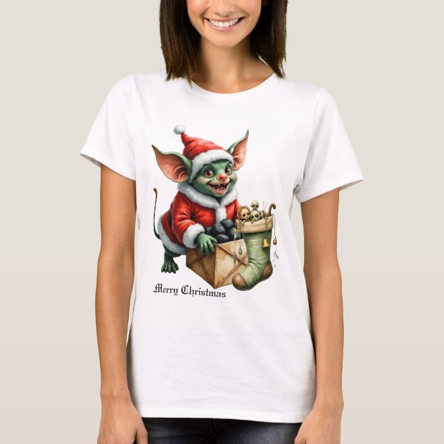 Naughty List Delivery: The Goblin Clause Chronicle T-Shirt (Vorderseite)