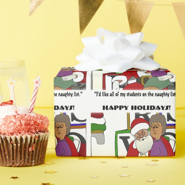 Naughty List Geschenkpapier (Geburtstagsparty)