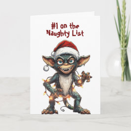 Naughty List Gremlin Karte