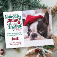 Naughty List Legend Custom Pet Foto Holiday