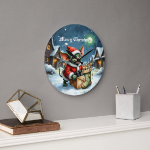 Naughty List Lieferung: Die Goblin-Klausel-Chronik Große Wanduhr