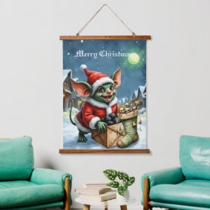 Naughty List Lieferung: Die Goblin-Klausel-Chronik Wandteppich Mit Holzrahmen