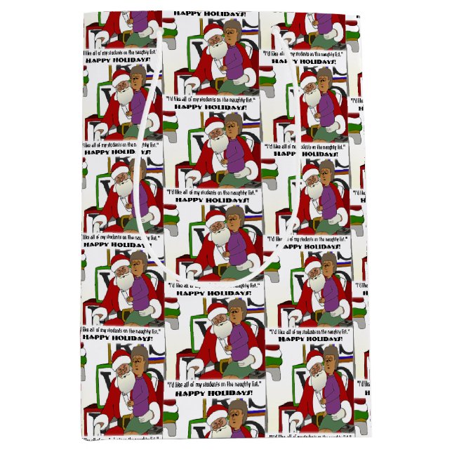 Naughty List Mittlere Geschenktüte (Vorderseite)