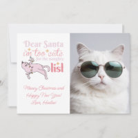 Naughty List Niedlich Cat Foto Weihnachten