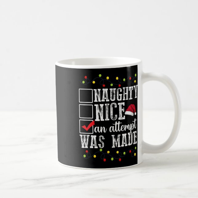 Naughty List schmutzig Santa Naughty Nice und Vers Kaffeetasse (Rechts)