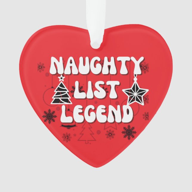 Naughty-Liste Ornament (Vorderseite)