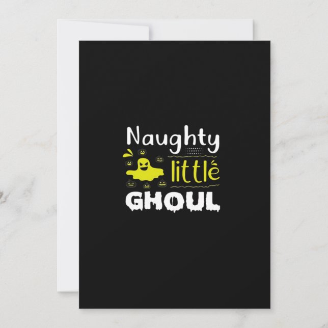 Naughty Little Ghoul Feiertagskarte (Vorderseite)