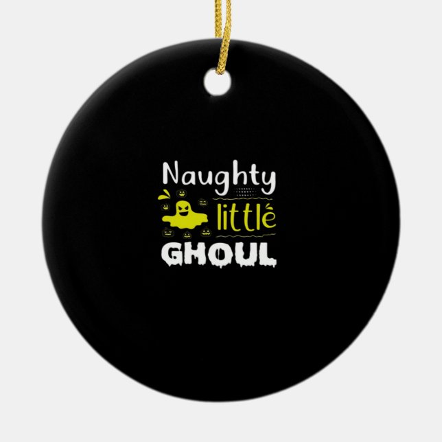 Naughty Little Ghoul Keramik Ornament (Vorne)