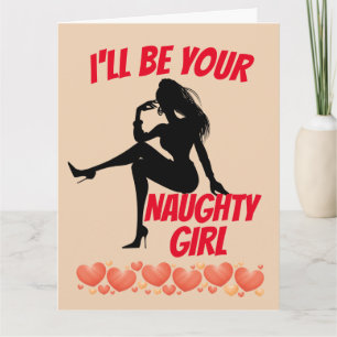 NAUGHTY MIRL ROMANTIC GREETING CARD 4 HUSBAND IHM KARTE
