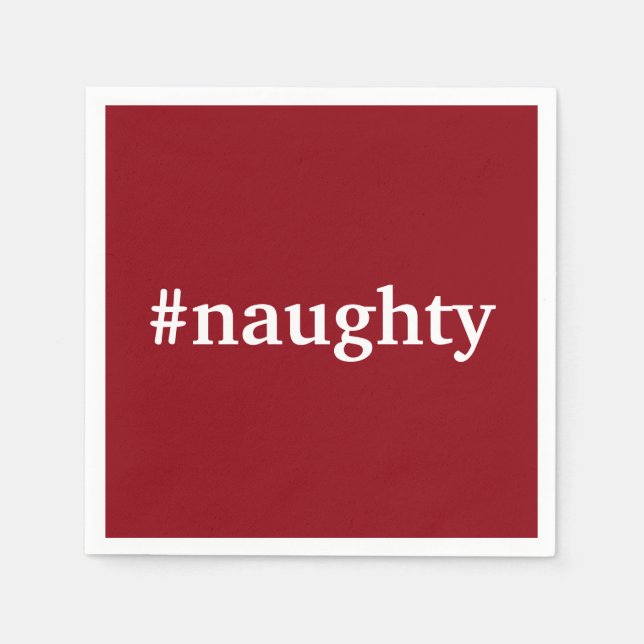 Naughty Nice Christmas Cocktail Pari Napkin Serviette (Vorderseite)
