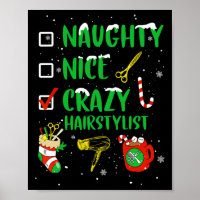 Naughty Nice Crazy Friseursalon Friseur Funny X
