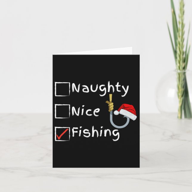 Naughty Nice Fishing Karte (Vorderseite)