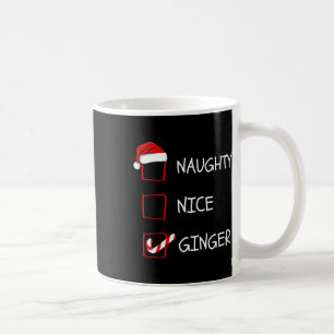 Naughty Nice Ginger Weihnachtsliste Kaffeetasse