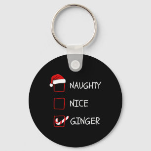 Naughty Nice Ginger Weihnachtsliste Schlüsselanhänger