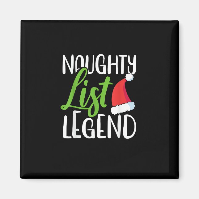 Naughty Nice Holiday List Funny Seasonal Humor  Magnet (Vorne)