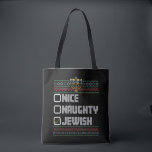 Naughty Nice Jewish Santa Ugly Christmas Hanukkah<br><div class="desc">Naughty Nice Jewish Santa Ugly Christmas Hanukkah</div>