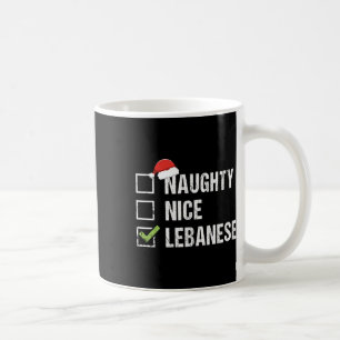 Naughty Nice Libanon Weihnachtsgeschenk Kaffeetasse