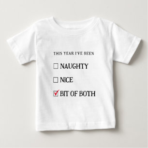 Naughty Nice List Funny Niedliches Weihnachtsbaby Baby T-shirt