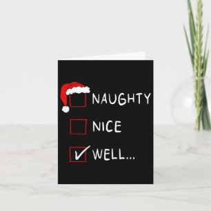 Naughty Nice List gut lustige Weihnachten Männer F Karte
