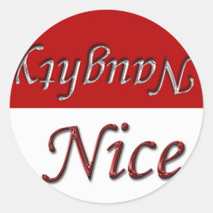 Naughty Nice List Holiday Weihnachtssticker Runder Aufkleber