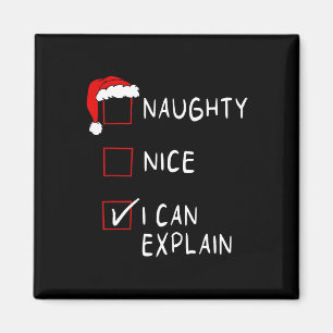 Naughty Nice List kann ich erklären Weihnachten Mä Magnet