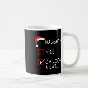 Naughty Nice List Oh schau mal ein Cat Xmas Männer Kaffeetasse