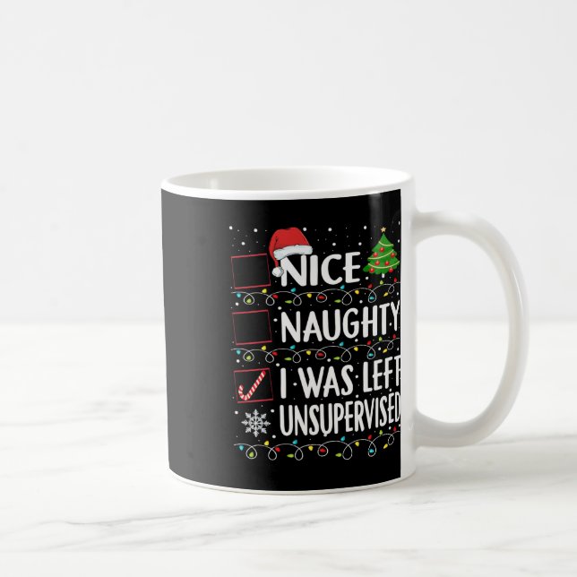 Naughty Nice List wurde Links unbeaufsichtigt Männ Kaffeetasse (Rechts)
