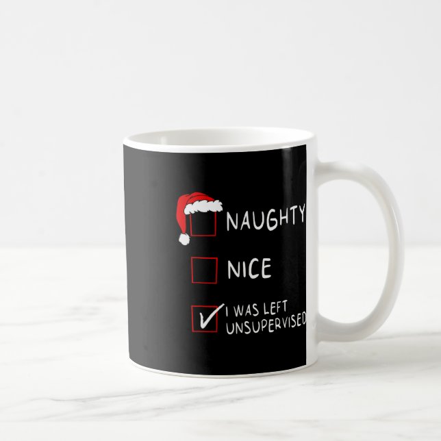 Naughty Nice List wurde Links unbeaufsichtigt Männ Kaffeetasse (Rechts)