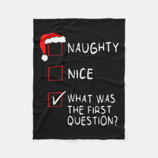 Naughty Nice Liste, was war die Frage Männer Fraue Fleecedecke