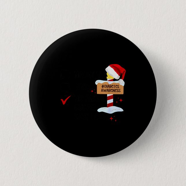 Naughty Nice My Blood Sugar Was Low Diabetes Aware Button (Vorderseite)