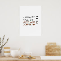 Naughty, Nice oder braucht mehr Kaffee? Funny Holi