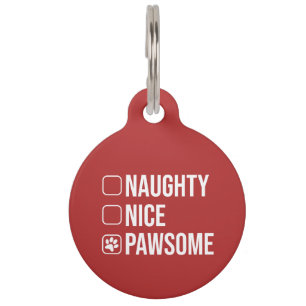 Naughty Nice Pawsome Christmas List Dog Haustiermarke