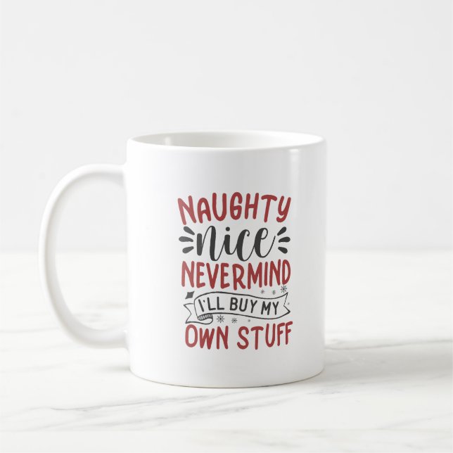 Naughty Nice Personalisiert Kaffeetasse (Links)