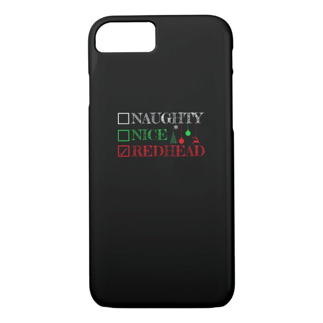 Naughty Nice Redhead Christmas Funny Holiday  Case-Mate iPhone Hülle (Rückseite)