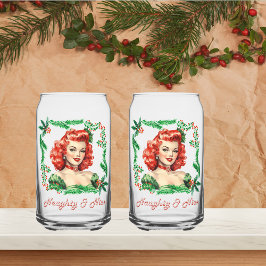 Naughty & Nice Retro Christmas Pinup Dosenglas