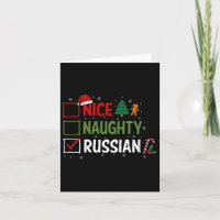 Naughty Nice Russian Christmas Pajamas Santa Claus