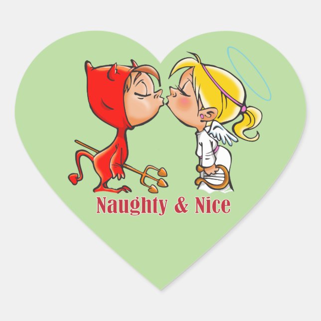 Naughty & Nice Sticker (Vorderseite)