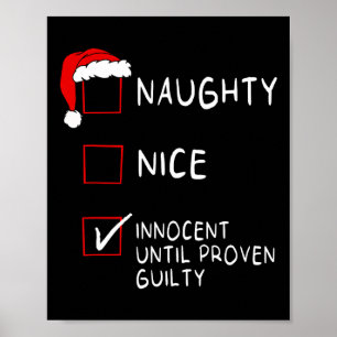 Naughty Nice unschuldig bis schuldig Weihnachten M Poster