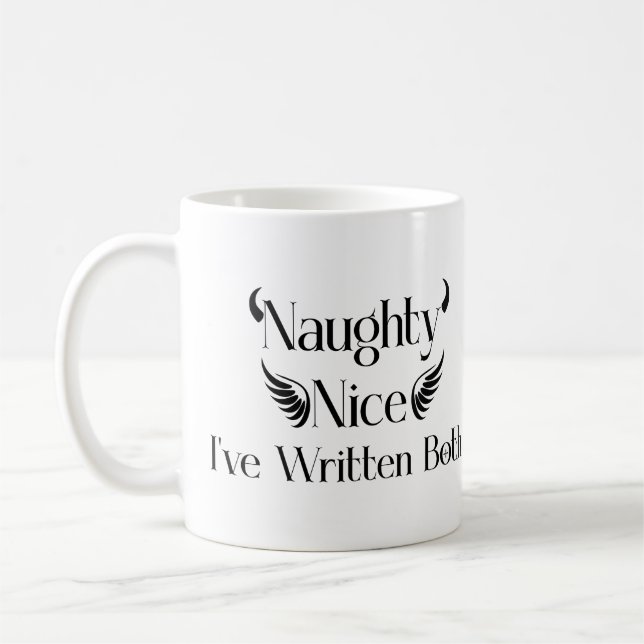 Naughty & Nice Writer Kaffeetasse (Links)