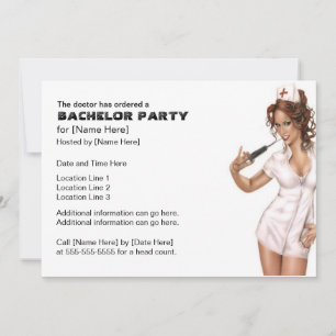 Naughty Nurse Bachelor Party lädt ein Einladung