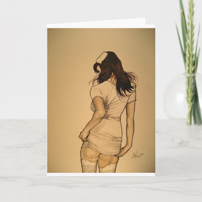 Naughty Nurse Karte (Vorderseite)