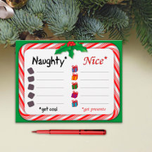 Naughty oder Nice 8.5"x11" Papierblätter