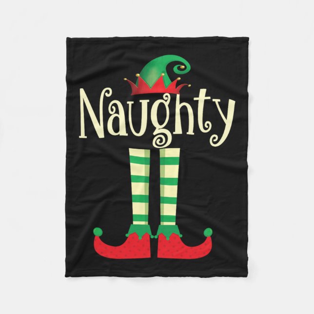 Naughty oder Nice Christmas Couple das schändliche Fleecedecke (Vorderseite)