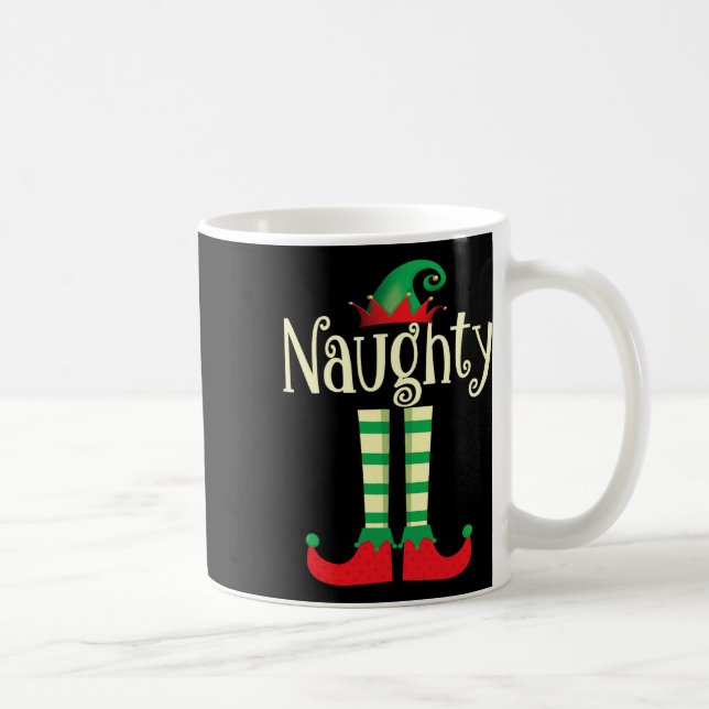 Naughty oder Nice Christmas Couple das schändliche Kaffeetasse (Rechts)