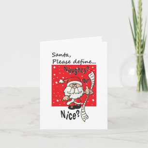 Naughty oder Nice Christmas Design Feiertagskarte