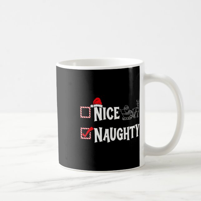 Naughty oder Nice Christmas List Couple Naughty Kaffeetasse (Rechts)