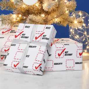 Naughty oder Nice Christmas Spaß Geschenkpapier